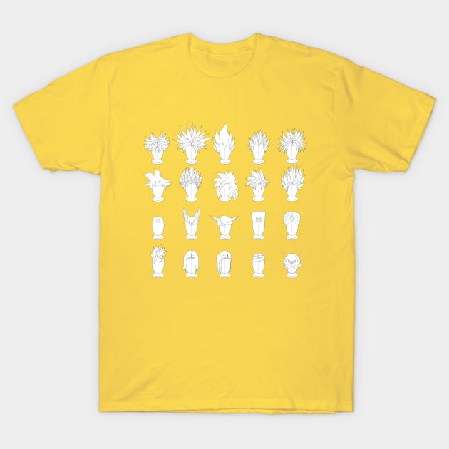 DBZ Hair Styles T-Shirt by Dori